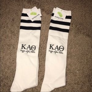 Three pairs of Kappa Alpha Theta High Socks
